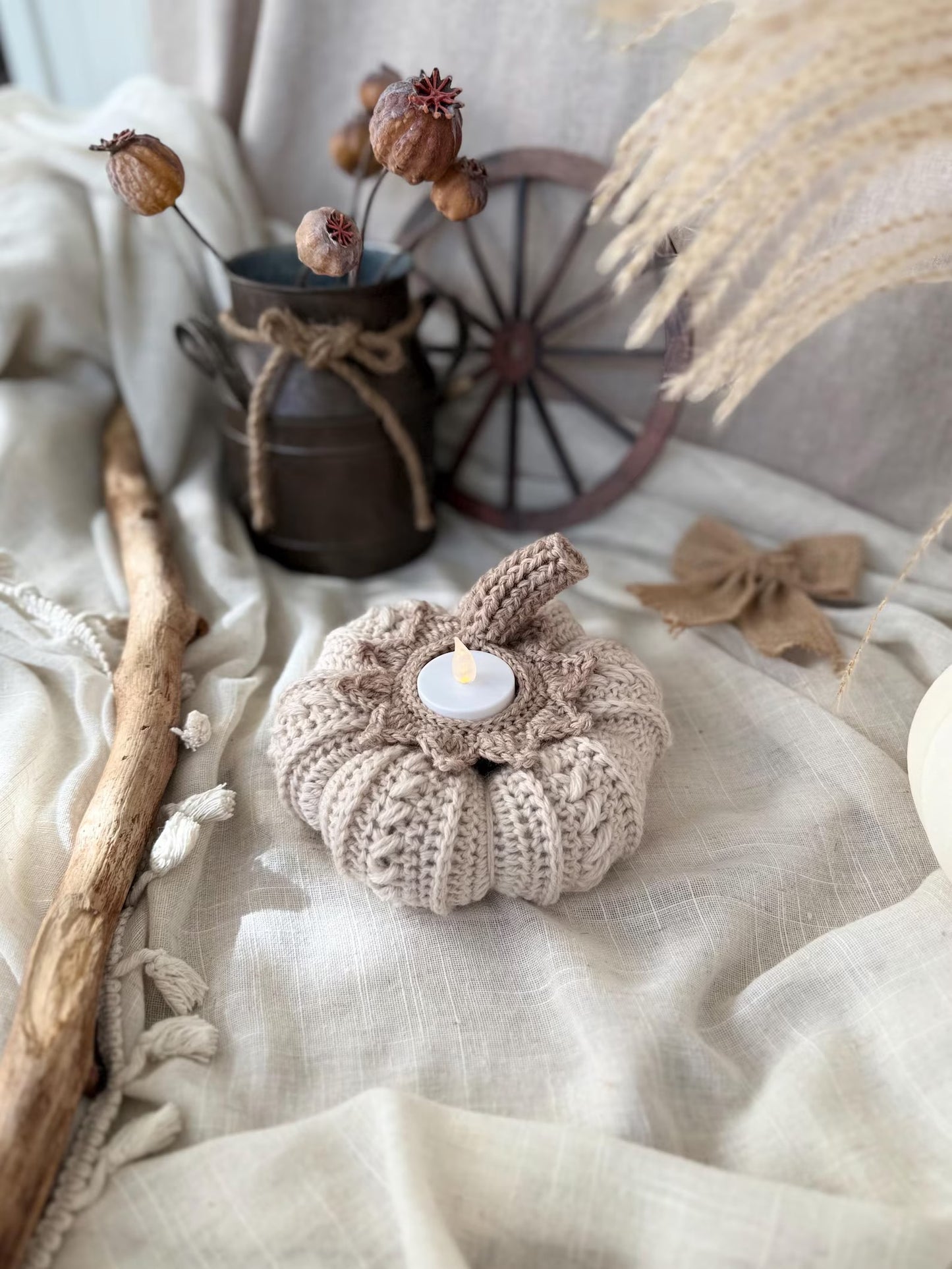 Pumpkins candle holder, 3 sizes