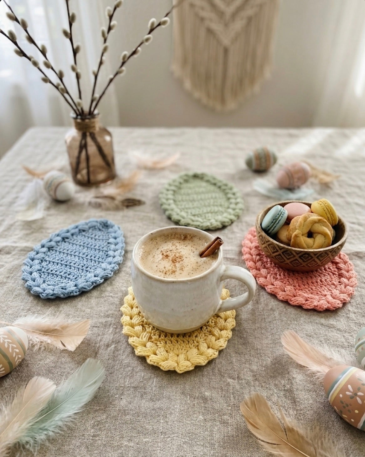 Easter Egg Cup Coasters Pattern PDF