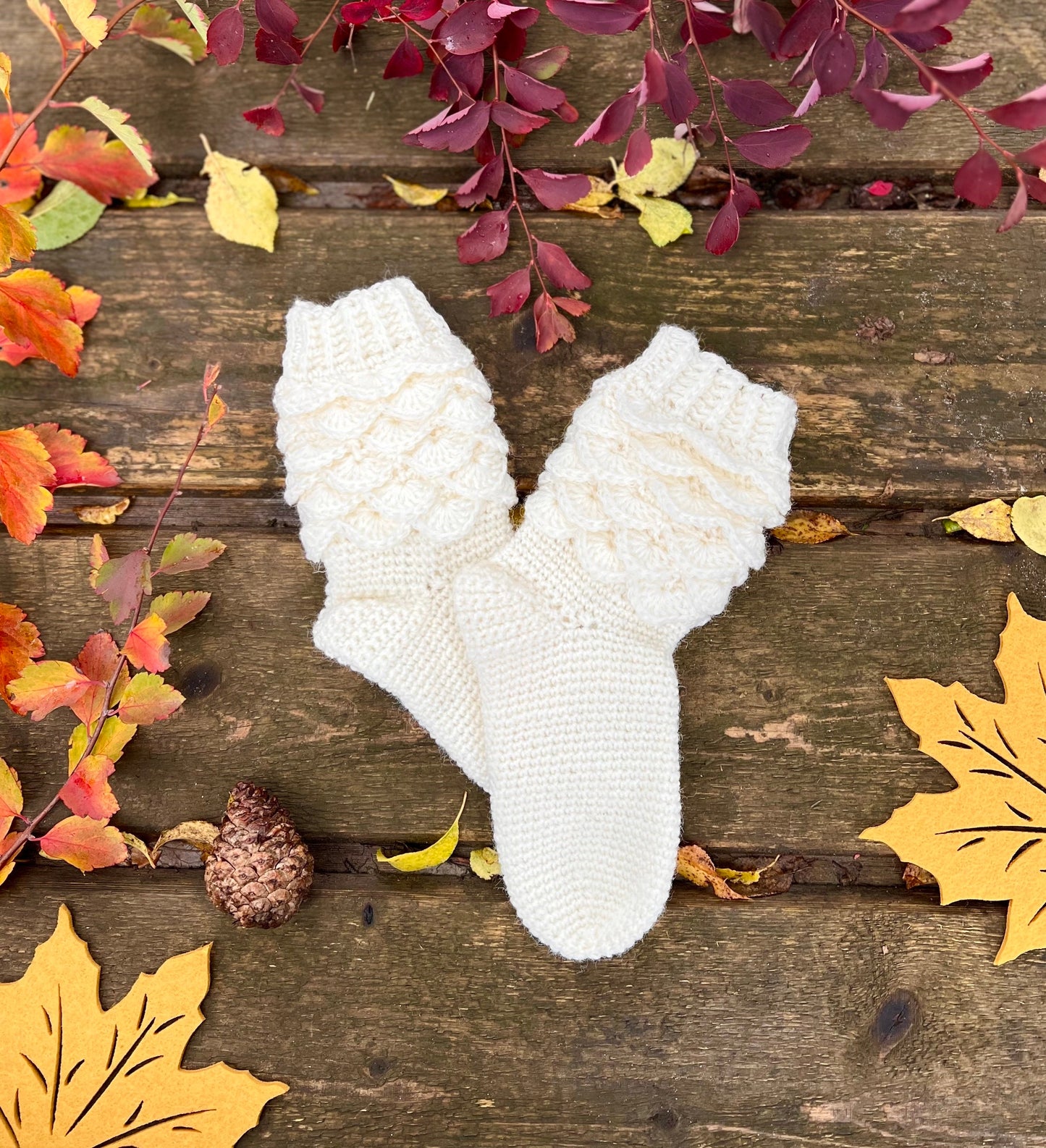 Crochet pattern Cutie Socks, English US Terms