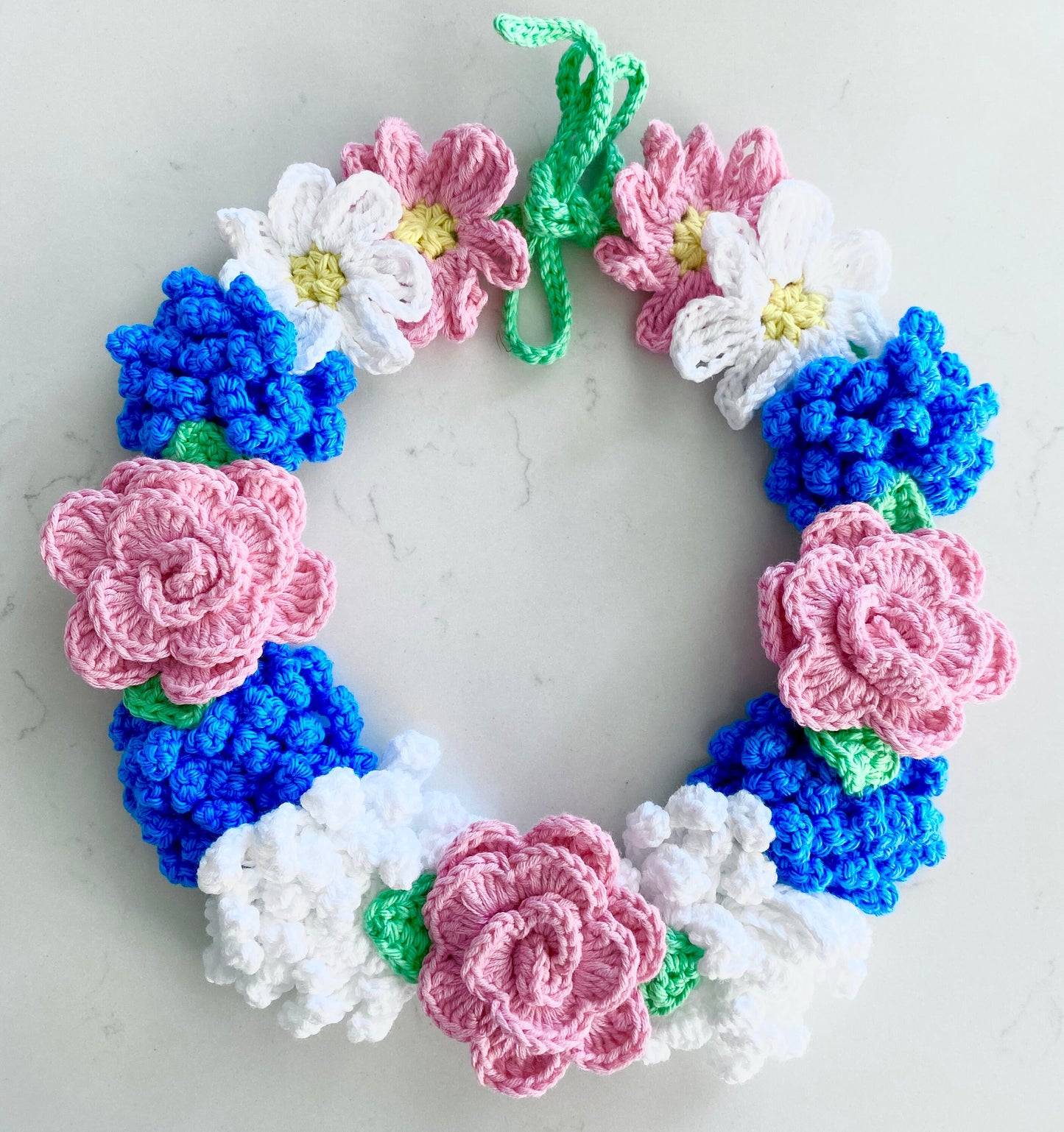 Flower Wreath crochet pattern US- Terms