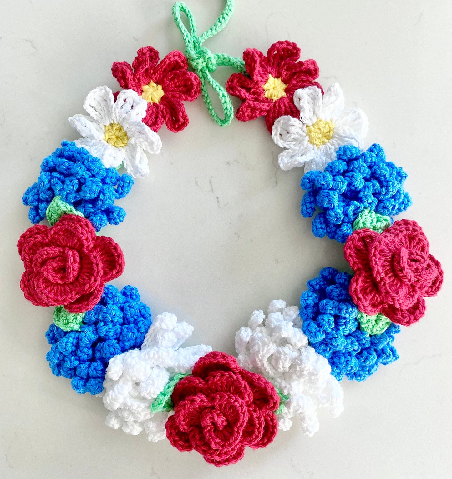 Flower Wreath crochet pattern US- Terms