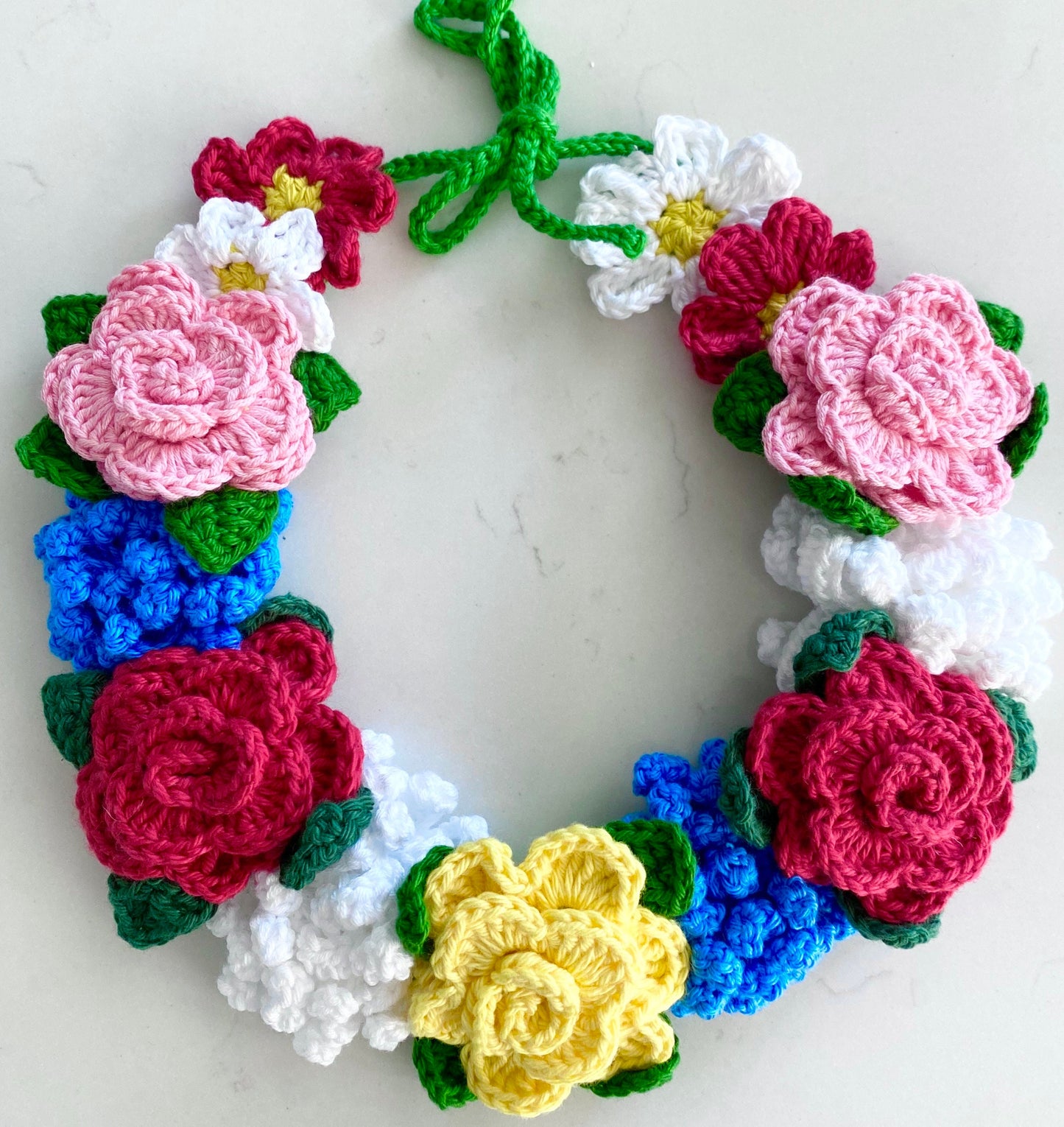 Flower Wreath crochet pattern US- Terms