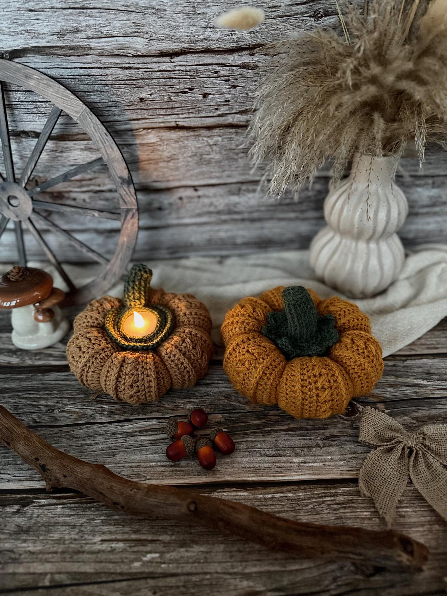 Pumpkins candle holder, 3 sizes