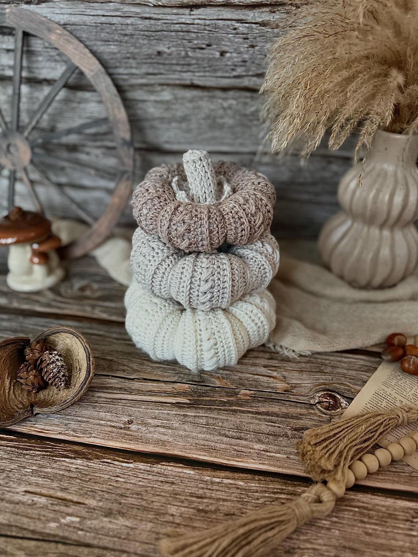 Pumpkins candle holder, 3 sizes