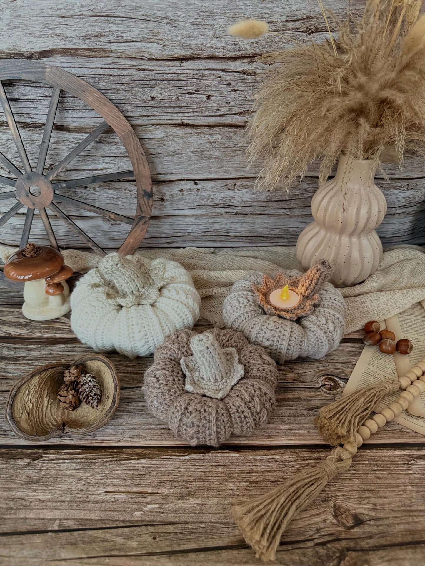 Pumpkins candle holder, 3 sizes