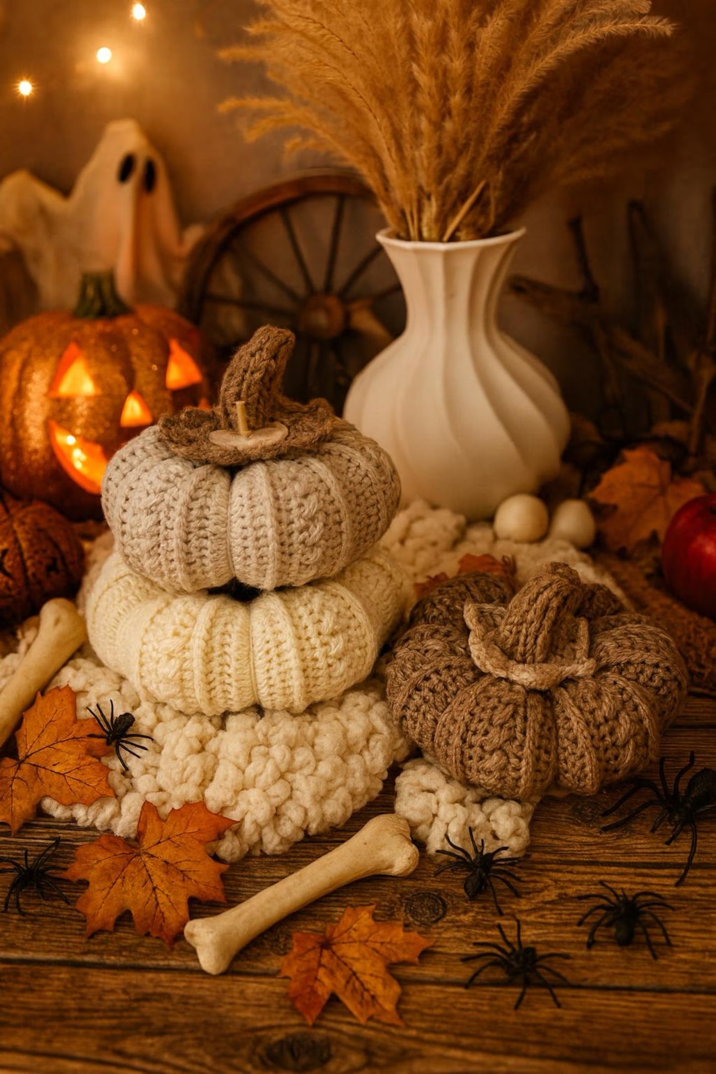 Pumpkins candle holder, 3 sizes