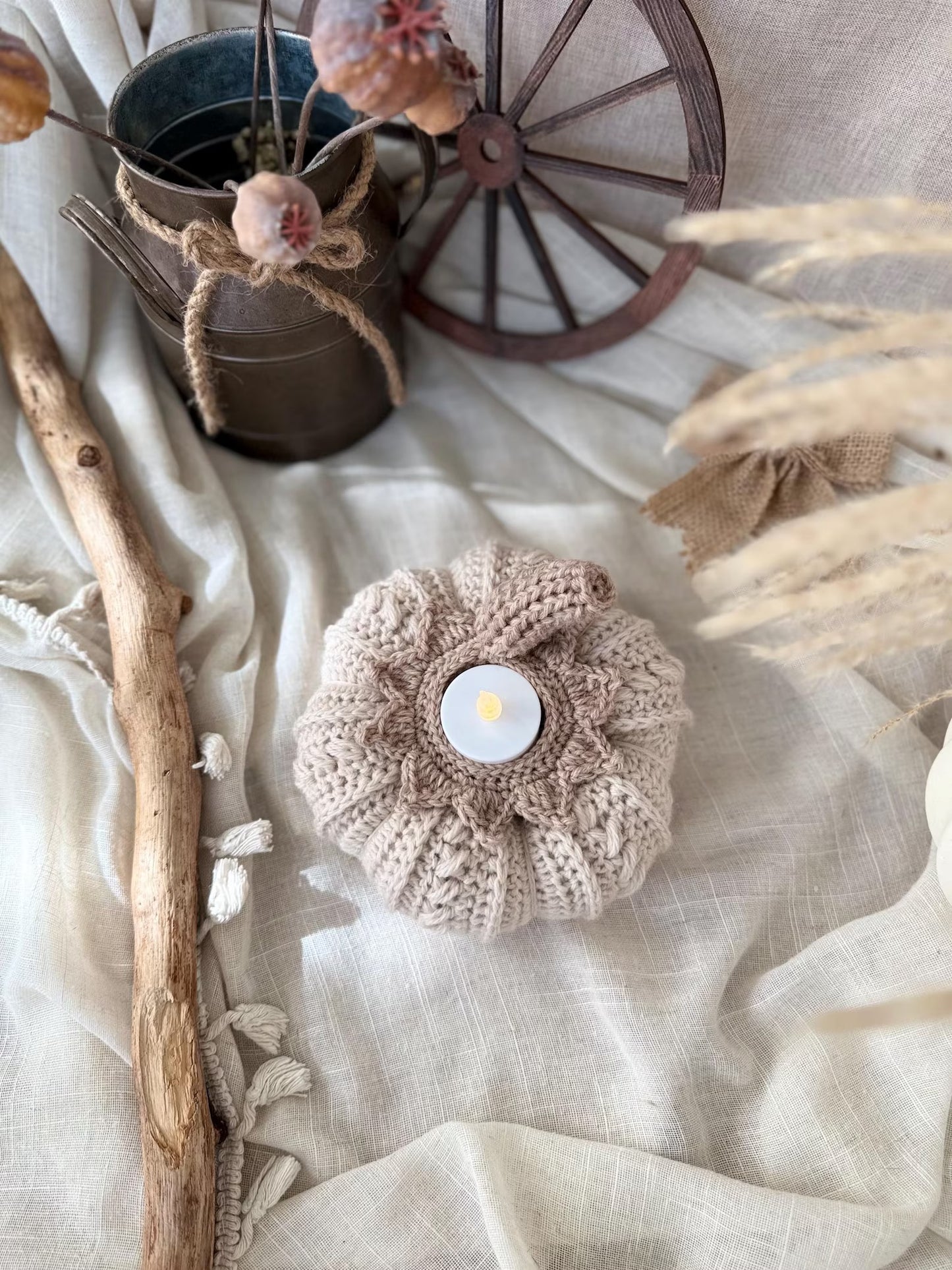 Pumpkins candle holder, 3 sizes