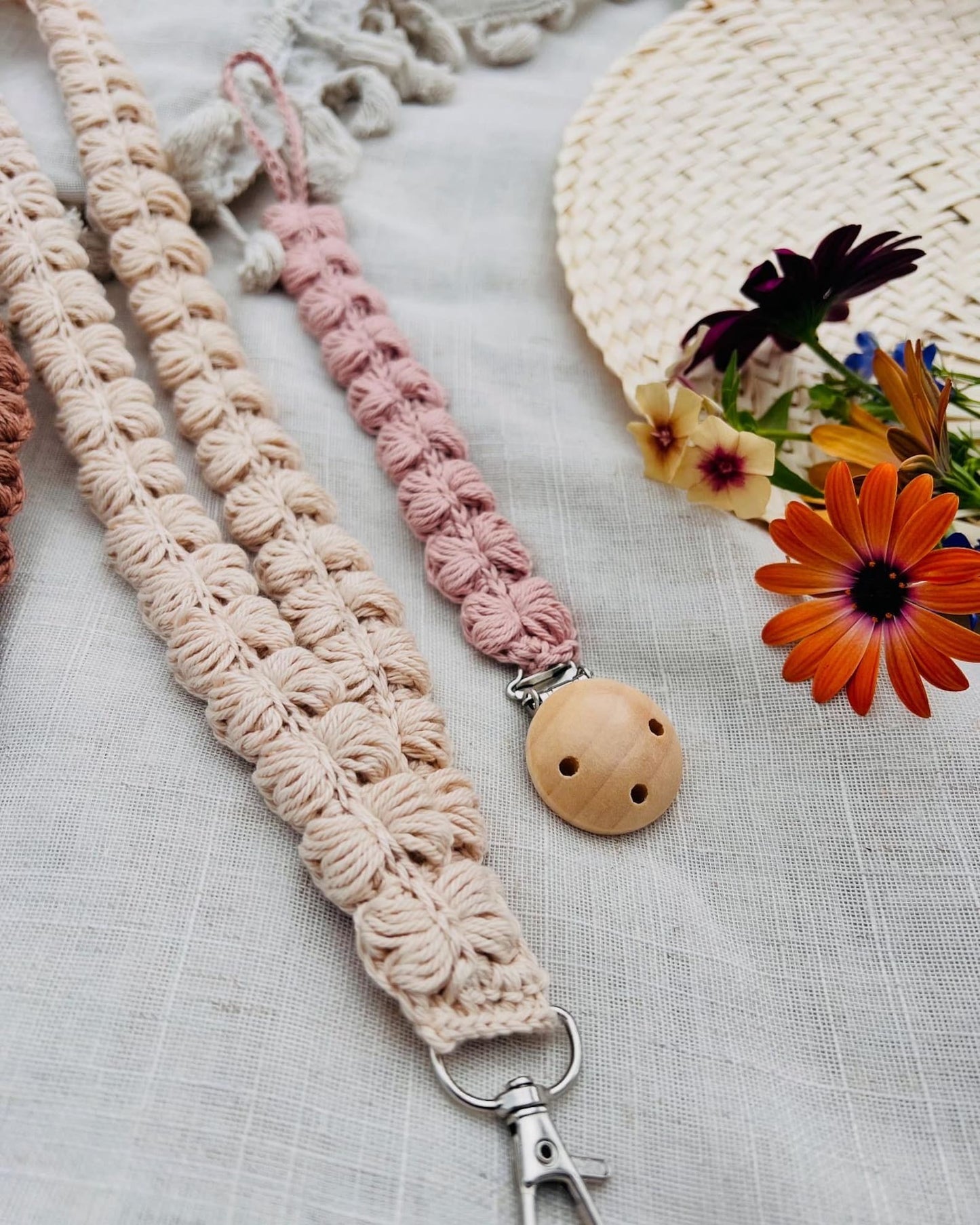 Butterfly 3-in-1 Pacifier Clip, Lanyard, Keychain