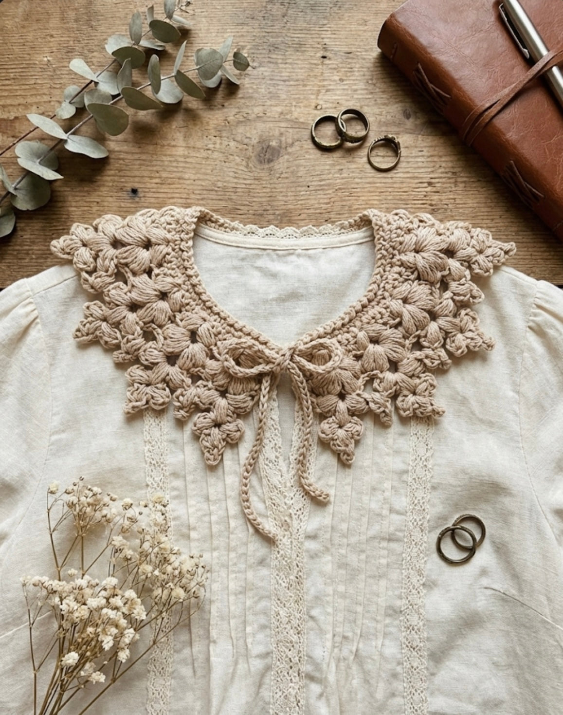 Crown collar Crochet Pattern PDF