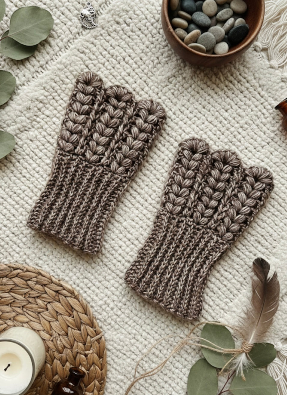 Infinity Handwarmers Crochet Pattern
