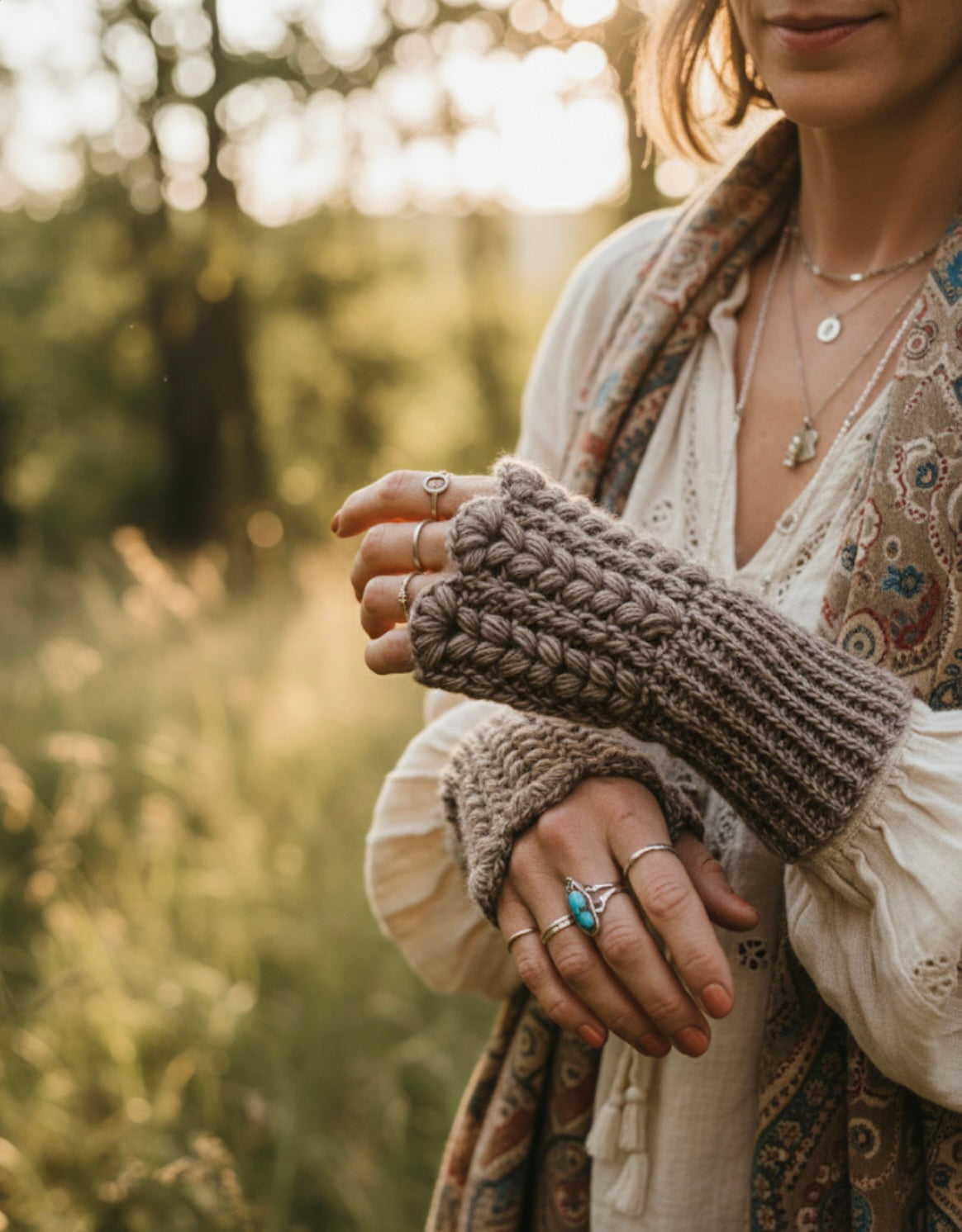 Infinity Handwarmers Crochet Pattern
