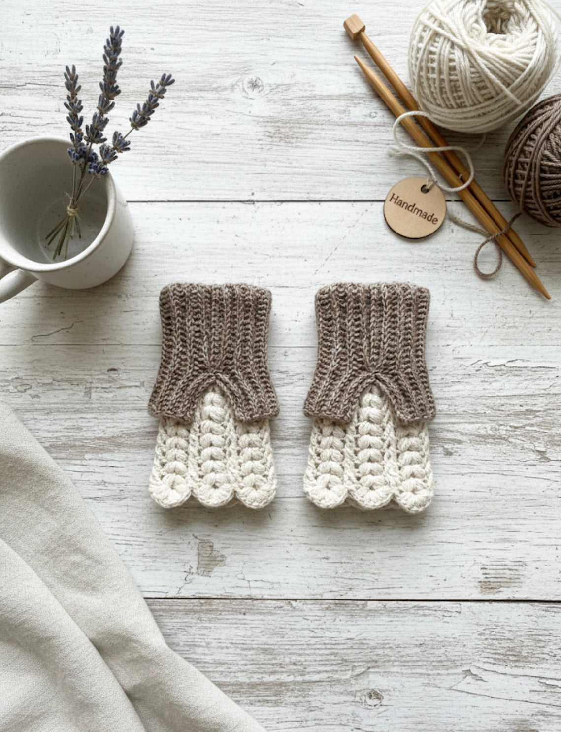 Infinity Folded Handwarmers Crochet Pattern