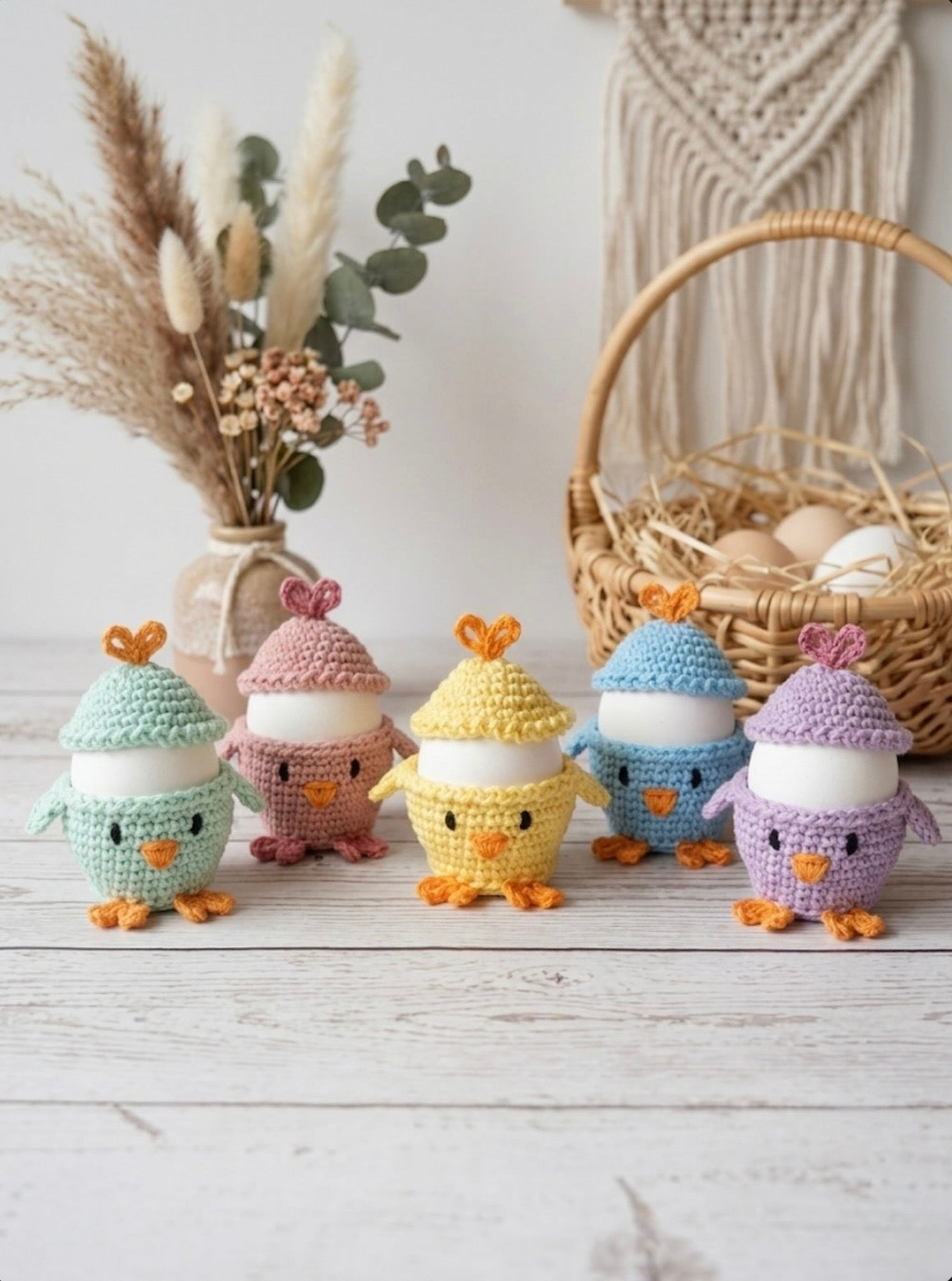 Easter Chicken Egg Cup Pattern PDF