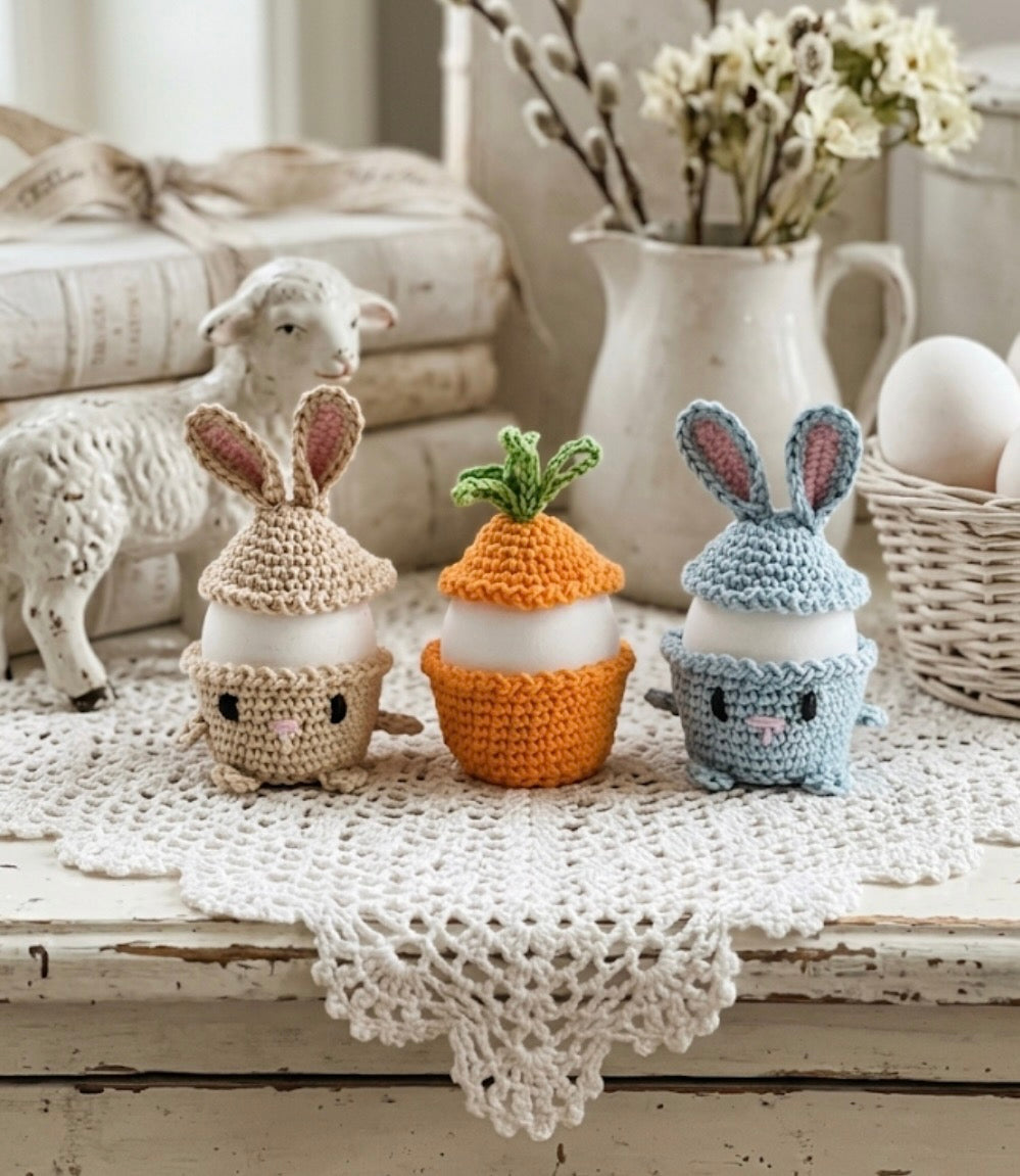 Easter Bunny Egg Cup Pattern PDF