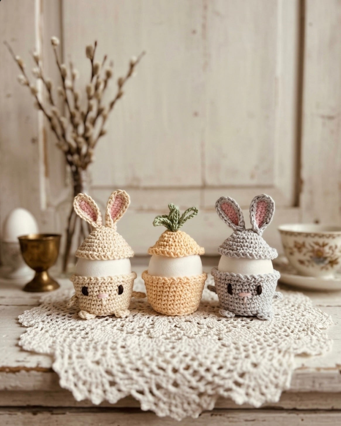 Easter Bunny Egg Cup Pattern PDF