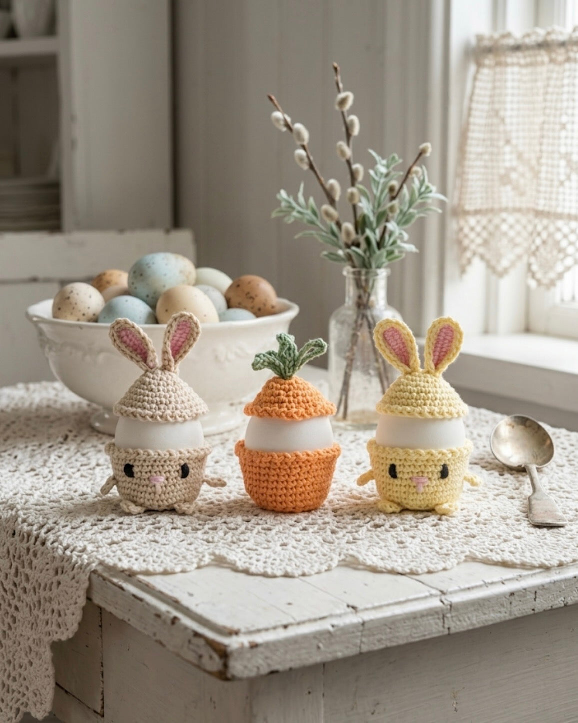 Easter Bunny Egg Cup Pattern PDF
