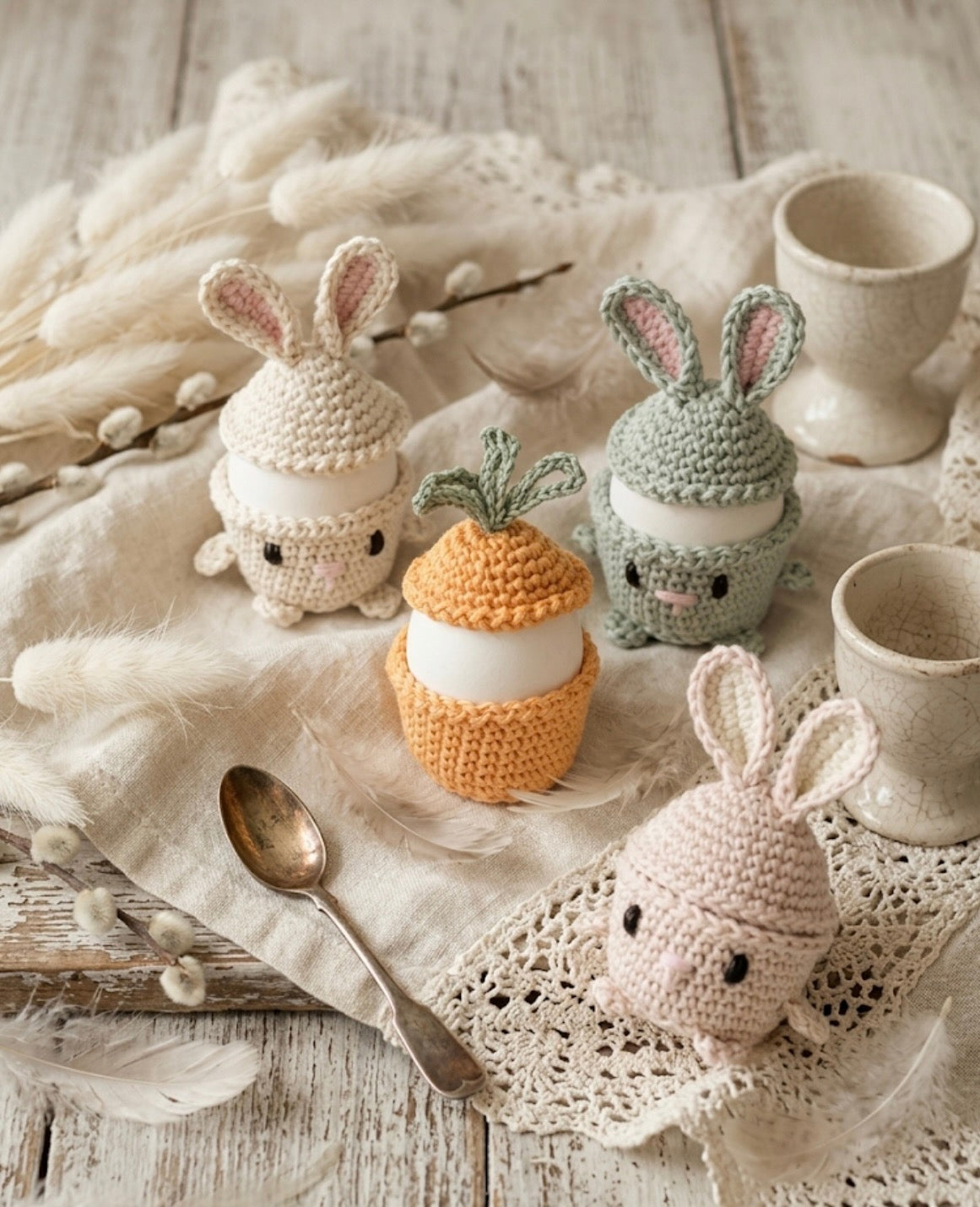 Easter Bunny Egg Cup Pattern PDF