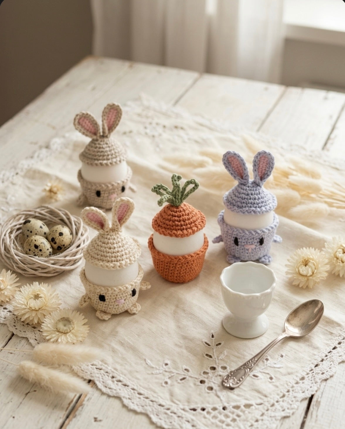 Easter Bunny Egg Cup Pattern PDF