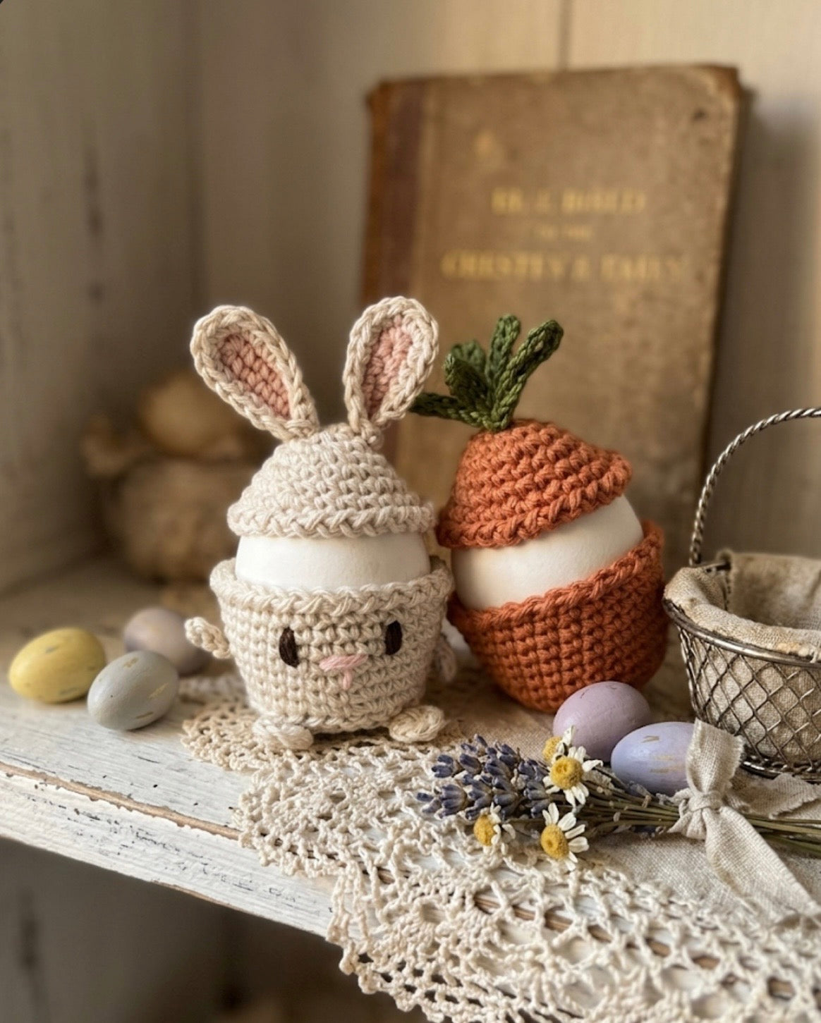 Easter Bunny Egg Cup Pattern PDF