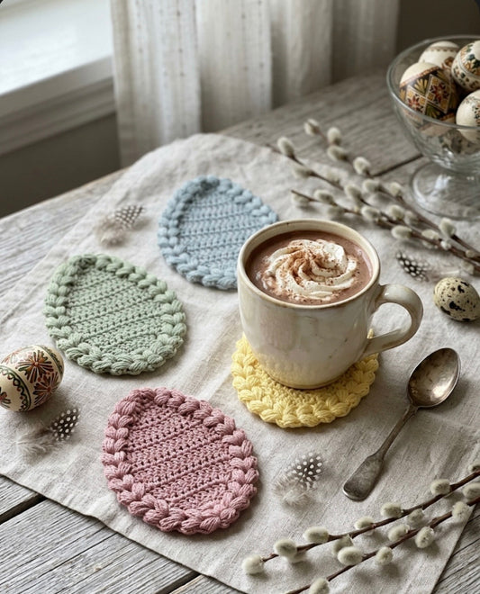 Easter Egg Cup Coasters Pattern PDF