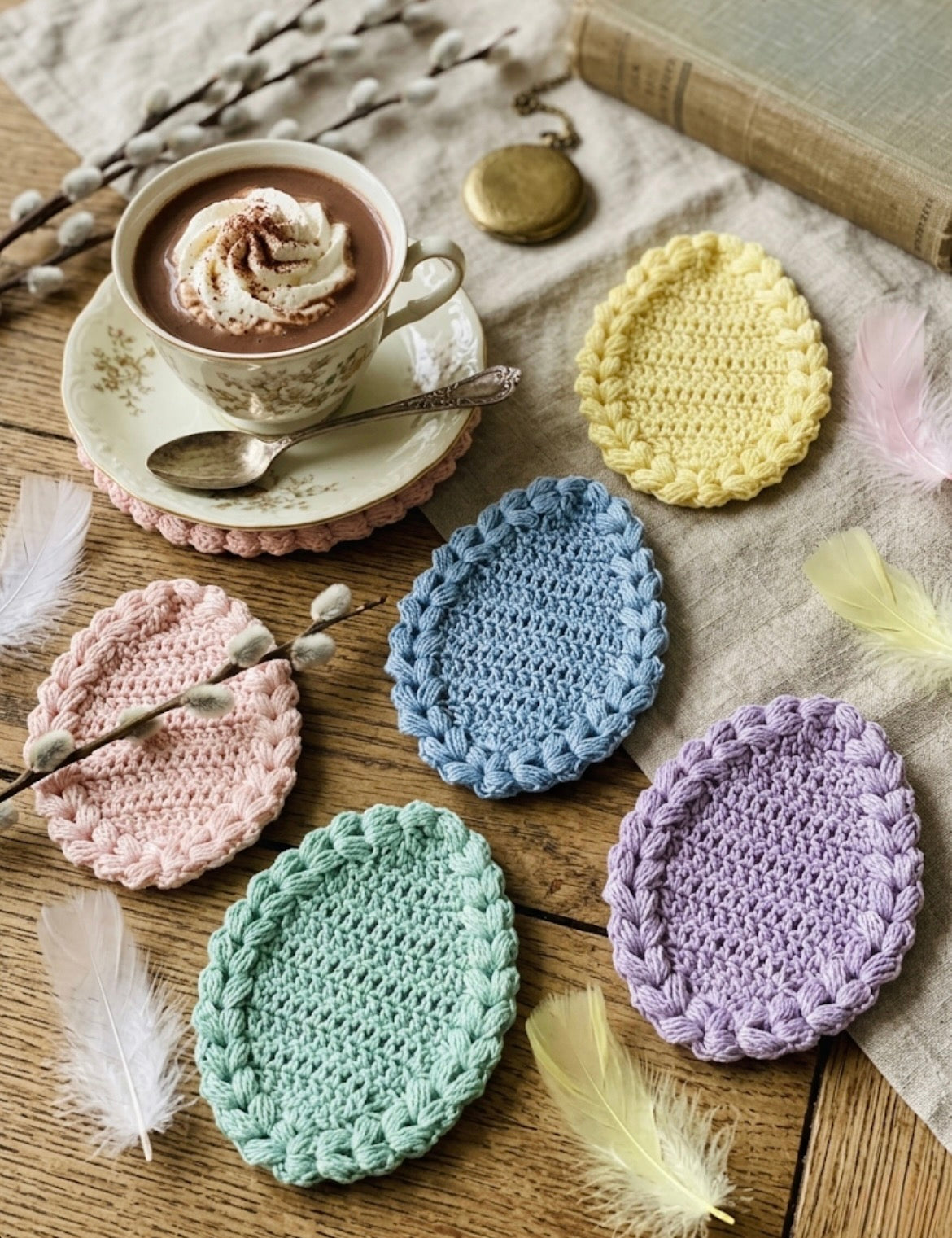 Easter Egg Cup Coasters Pattern PDF