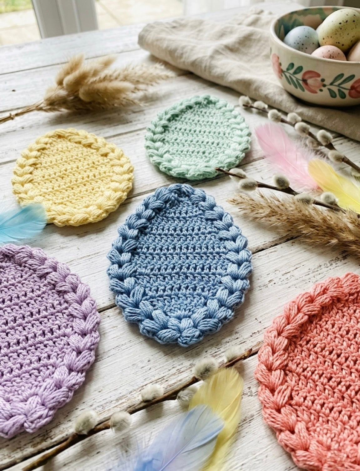 Easter Egg Cup Coasters Pattern PDF