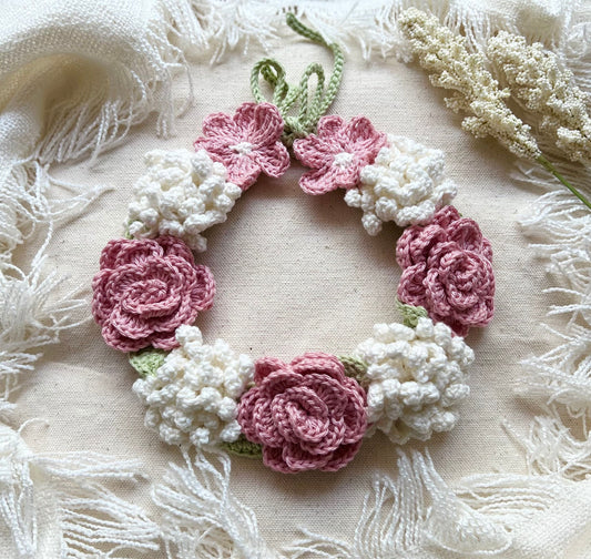 Flower Wreath crochet pattern US- Terms