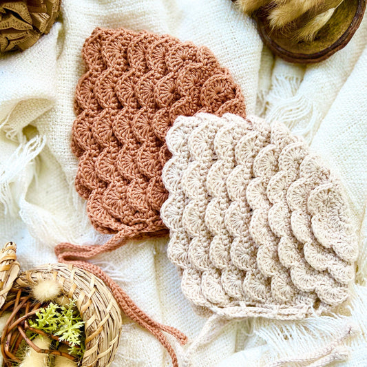 Crochet pattern Cutie Bonnet, English US Terms