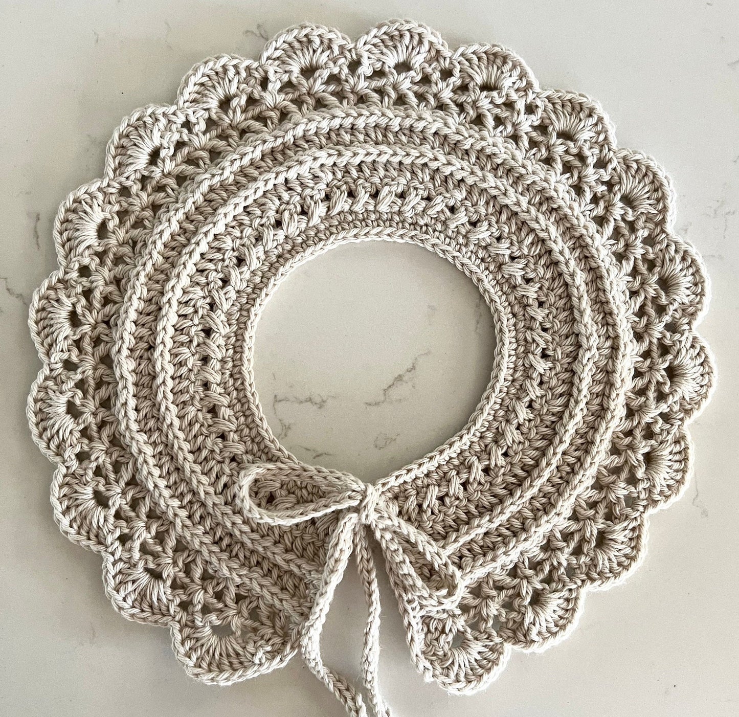 Crochet Pattern Lovely collar, English US Terms