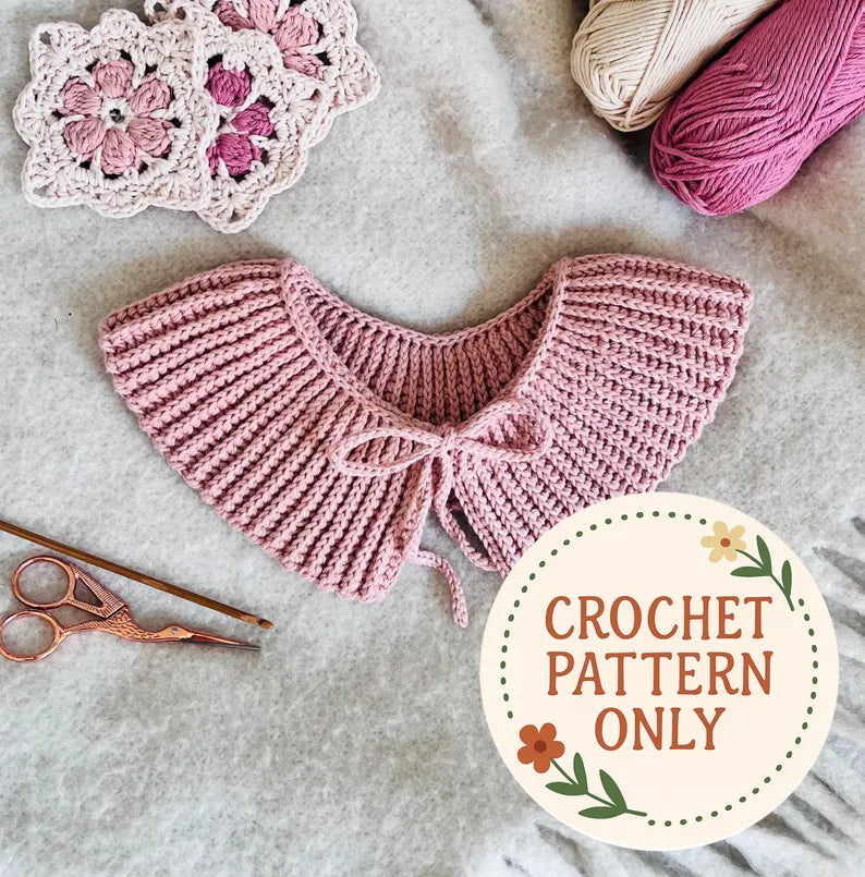 Crochet Pattern Victorian collar, English US Terms