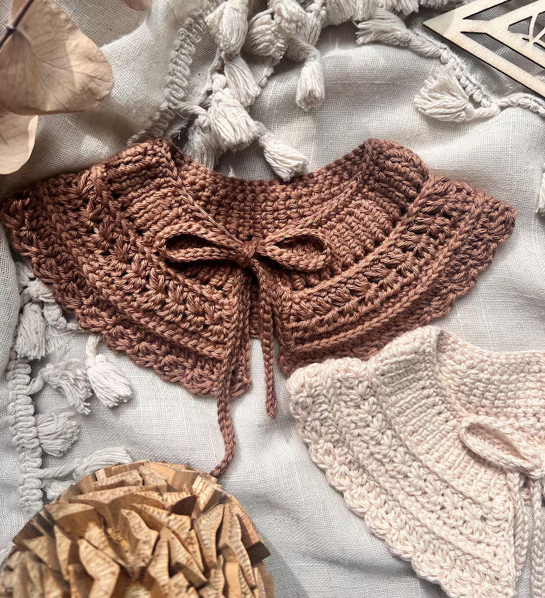 Crochet Pattern Lily Collar, English US Terms