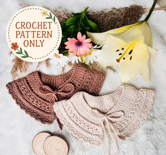 Crochet Pattern Lily Collar, English US Terms