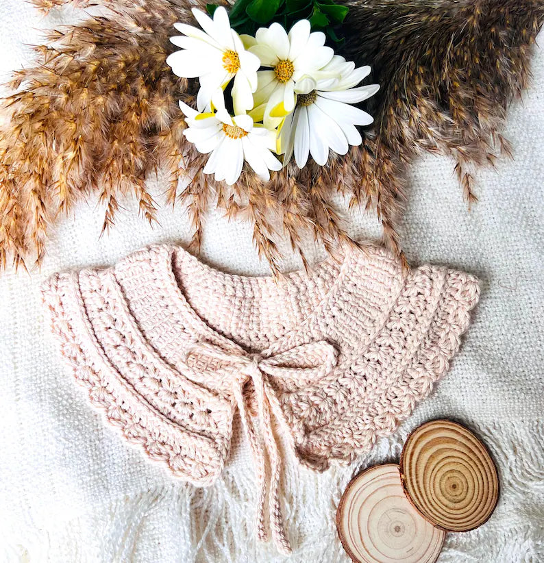 Crochet Pattern Lily Collar, English US Terms